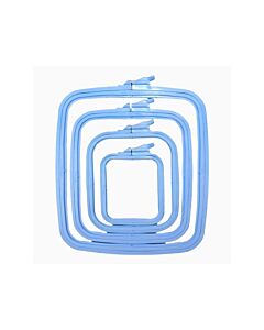1 nurge rechthoekige borduurring 9,5x11cm blauw