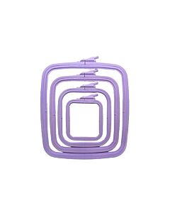1 nurge rechthoekige borduurring 14,5x16,5cm lila