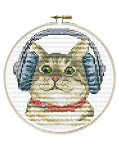 Voorbedrukt borduurpakket DJ Poes Needleart World 240.058