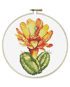 Voorbedrukt borduurpakket Yellow Cactus Needleart World 240.061