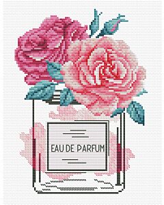 Voorbedrukt borduurpakket rose chic op aida Needleart World 340.035