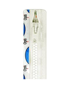Opti P60 deelbare bloktand rits in de kleur 027 blauw en 45cm lengte. 