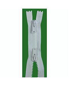 Opti profielrits wordt ook wel sportrits of bloktandrits genoemd. Deze dubbel deelbare profielrits met een rechthoekige gekleurde trekker heeft een blokvertanding van 6mm en is 35cm lang in de kleur 004 grijs.