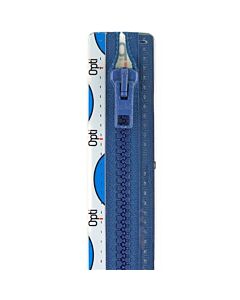 Opti P60 deelbare bloktand rits in de kleur 215 blauw en 40cm lengte.