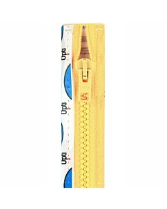 Opti P60 deelbare bloktand rits in de kleur 638 geel en 65cm lengte.