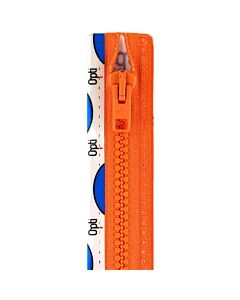 Opti P60 deelbare bloktand rits in de kleur 693 oranje en 45cm lengte.
