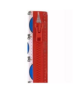 Opti P60 deelbare bloktand rits in de kleur 722 rood en 55cm lengte.