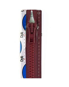 Opti P60 deelbare bloktand rits in de kleur 750 rood en 55cm lengte.