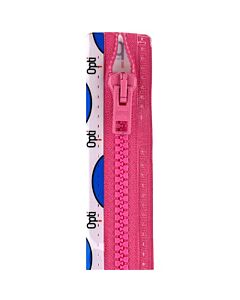 Opti P60 deelbare bloktand rits in de kleur 750 rood en 55cm lengte.