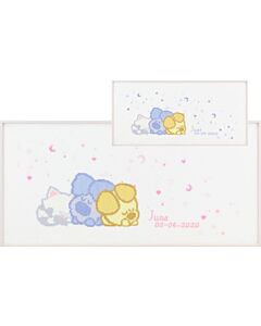 Pako borduurpakket Woezel en Pip in dromenland geboorte tegel 271.038