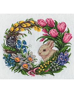 Borduurpakket Panna Spring Wreath PS-1787