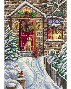 Borduurpakket kerstavond met telpatroon Panna pr-7017