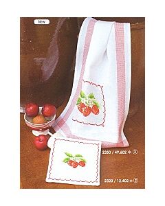 Pannenlap aardbeien om te borduren