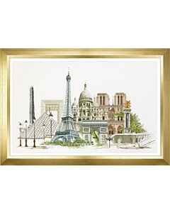 Borduurpakket  Parijs van Thea Gouverneur aida  