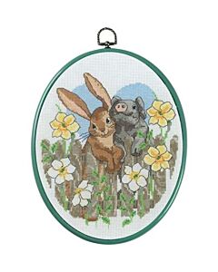 Permin borduurpakket nieuwe vrienden om te borduren 92-9855 incl borduurring