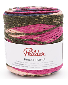 Phildar Phil Chromia kleur Multico Perle (zilver/bruin/groen/paars/zalmroze)