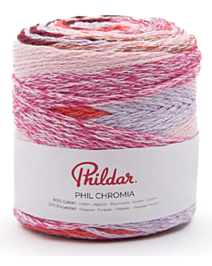 Phildar Phil Chromia kleur Multico Perle (zilver/bruin/groen/paars/zalmroze)