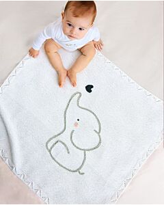 Phildar baby dekentje met olifant van Phil Caresse, Coton 3 en Phil Cabotine (271,m4)