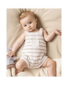 Phildar baby gestreept kruippakje breien van Phil Love Cotton (196,m27)