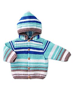 Phildar baby gestreept jasje breien van Phil Merinos 3.5