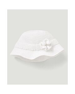 Phildar baby hoedje haken met bloem van Coton 3 (212, m3)