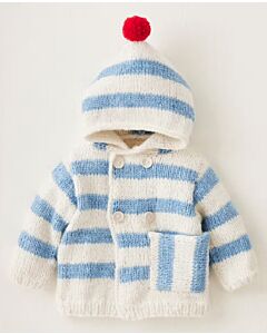 Phildar baby jasje met capuchon breien van Phil Bonbon en Partner 3,5 (209, m21)