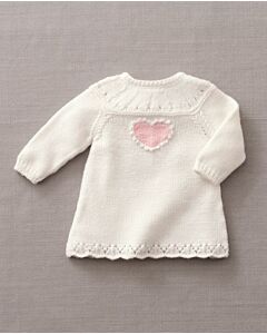 Phildar baby jurkje met hartje breien van Phil Caresse