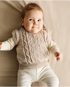 Phildar baby kabeltruitje breien van Phil Merinos 3,5 (277,m10)