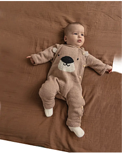 Phildar baby kruippakje breien van Phil Lambswool (245, m26)