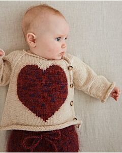 Phildar baby luiertruitje met hart breien van Phil Lambswool en Phil Leo (261,m20)