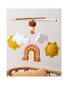 Phildar baby mobiel met zon breien van Cotton 3 (196, m10)