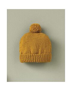 Phildar baby mutsje breien met pompon van Lambswool (200, m24a)