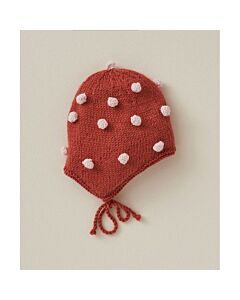 Phildar baby mutsje met nopjes breien van Phil Caresse (200, m7b).