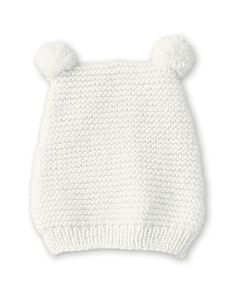 Phildar baby mutsje met pompons breien van Phil Caresse