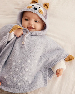 Phildar baby poncho breien van Gourmand en Partner 3,5 (215, m45)