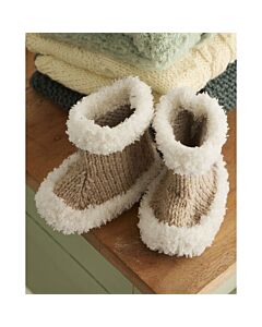 Phildar baby slofjes breien van Partner 3,5 en Phil Douce (215,m13)