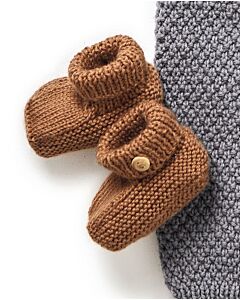 Phildar baby slofjes met knoopje breien van Phil Caresse 