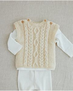 Phildar baby spencer met kabels breien van Phil Alpaga (261,m30)