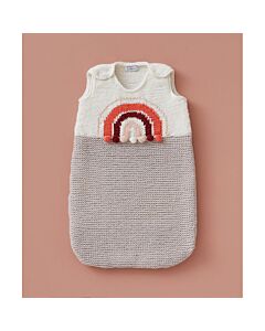 Phildar baby trappelzak met regenboog van Merinos 6 (200, m14)