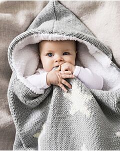 Phildar baby trappelzak met sterren breien van Phil Douce en Merinos 6