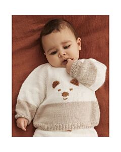 Phildar baby trui met beertje breien van Phil Caresse (215, m14)