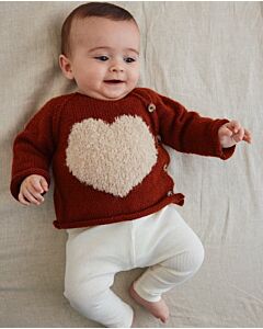 Phildar baby trui met hart breien van Phil Caresse en Phil Chouchou (261,M18) 