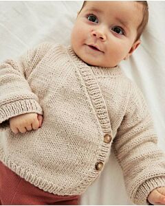 Phildar baby trui met overslag breien van Phil Caresse (254, m3)