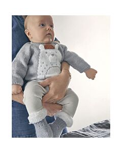 Phildar baby trui van een ijsbeer breien (200, m36)