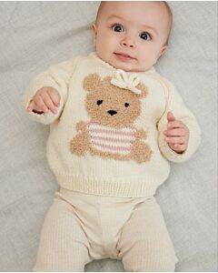 Phildar baby truitje breien met beertje van Phil Douce & Phil Imaginaire 3,5 (269,m3B)