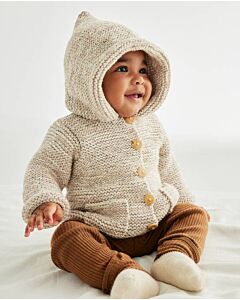 Phildar baby vestje met capuchon breien van Phil Lambswool (254,m6)