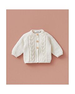 Phildar baby vestje met kabels breien van Phil Merinos 3.5 (200, m18)