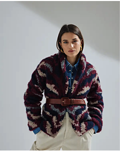 Phildar dames gestreept dames vest breien van Phil Love Wool (244, m19)