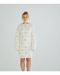 Phildar dames granny squares jurk haken van Phil Perle 5 (238, m5)