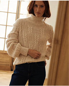 Phildar dames kabeltrui breien van Phil Irise Alpaga (249, m5)
